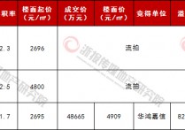 嘉善两地流拍华鸿嘉信每平米4909元首入云和